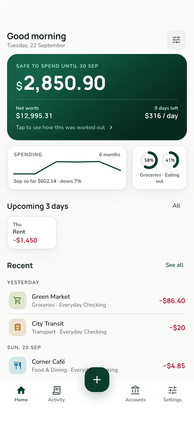 Cently Personal Finance App
